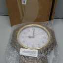 Pendulum Wall Clock Battery Operated, Imitation Wood Plastic Regulator Clock with Pendulum,Vintage Decorative Wall Clocks for Living Room,Farmhouse,Office,Bedroom,Kitchen,Wall Decor