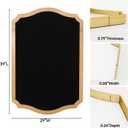 Gold Vanity Wall Mirror 39"x29", Scalloped Edge Bathroom Mirror | Rust-Proof Metal Frame, Hangs Vertically/Horizontally, Decorative Bathroom Mirror, For Vanity, Bedroom & Entryway
