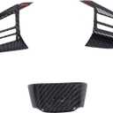 HIGH FLYING Carbon Grain Car Interior Accessories Steering Decoration Trim ABS 3pcs for Subaru WRX STI 2016 2017 2018 (NOT Fit Turbo CVT)