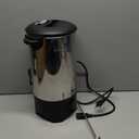 Elite Gourmet CCM040 Stainless Steel 40 Cup Coffee Urn Removable Filter For Easy Cleanup, Two Way Dispenser with Cool-Touch Handles Electric Coffee Maker Urn, Stainless Steel