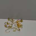 Gold Shower Curtain Hooks, CHICTIE Shower Hooks for Shower Curtain, Rustproof Decorative Shower Curtain Rings for Bathroom Rod, Modern Metal Brass Shower Curtain Hangers, Square Pyramid Set of 12