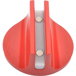 Universal Aluminum Grooved Magnetic Jack Pad Jacking Puck Pinch Weld (Slot Width 0.39 Inch) Frame Rail Adapter for Vehicles (Qty 1, Red)