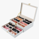 Sunglasses Organizer Multiple Pairs of Glasses Display Case Sunglass Hard Shell Storage Box for Women Men 12/16 Slots