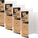 Chell 36" x 48" Large Trifold Poster Board, 4 Pack, White Corrugated Project Boards for Science Fair, School Projects, Event Displays and Business Presentations