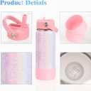 18oz Insulated Water Bottle with Straw Lid & Spout Lid, Game Controller, Gift for Kids Boys Girls Student Sports Travel Fitness Hiking Outdoors (Gradient Color)