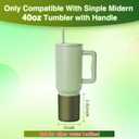 Silicone Boot Compatible with Sinple Midern 24/30/40 oz Tumbler with Handle/Trek Pivot, Protective Anti-Scratch Bottle Bottom Sleeve Cover Compatible with Sinple Midern Tumbler (Chameleon Dark Green Gold)