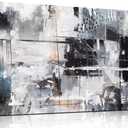 Abstract Art Wall Decor Office - Black And White Pictures Wall Art for Living Room - Modern Prints Wall Art Bedroom Size 20" x 40"