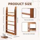 Marsui 35" x 22" x 2.5" Rustic Wall Mounted Dish Rack Bookshelf for Plates
