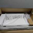 DEVAISE 2 Drawer Fabric Vertical Filing Cabinet, Rolling Printer Stand, White