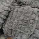 Eterish Cute Cat Couch, Fluffy Cat Sofa with Soft Corduroy Fleece, Fuzzy Pet Couch with Removable Washable Cover, Supportive Pet Sofa with Non-Slip Bottom, 24inch, Grey