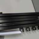 Wall Mount Pool Cue Stick Holder, Black Solid Wood Rack for 8 Cues