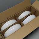 LE TAUCI Pasta Bowls 45 oz, Salad Bowls Set for Serving Soup, Pasta, Noodle, Dinner, Large Kitchen Bowl Plates, Microwave Safe - 8.5 Inch, Set of 4, White