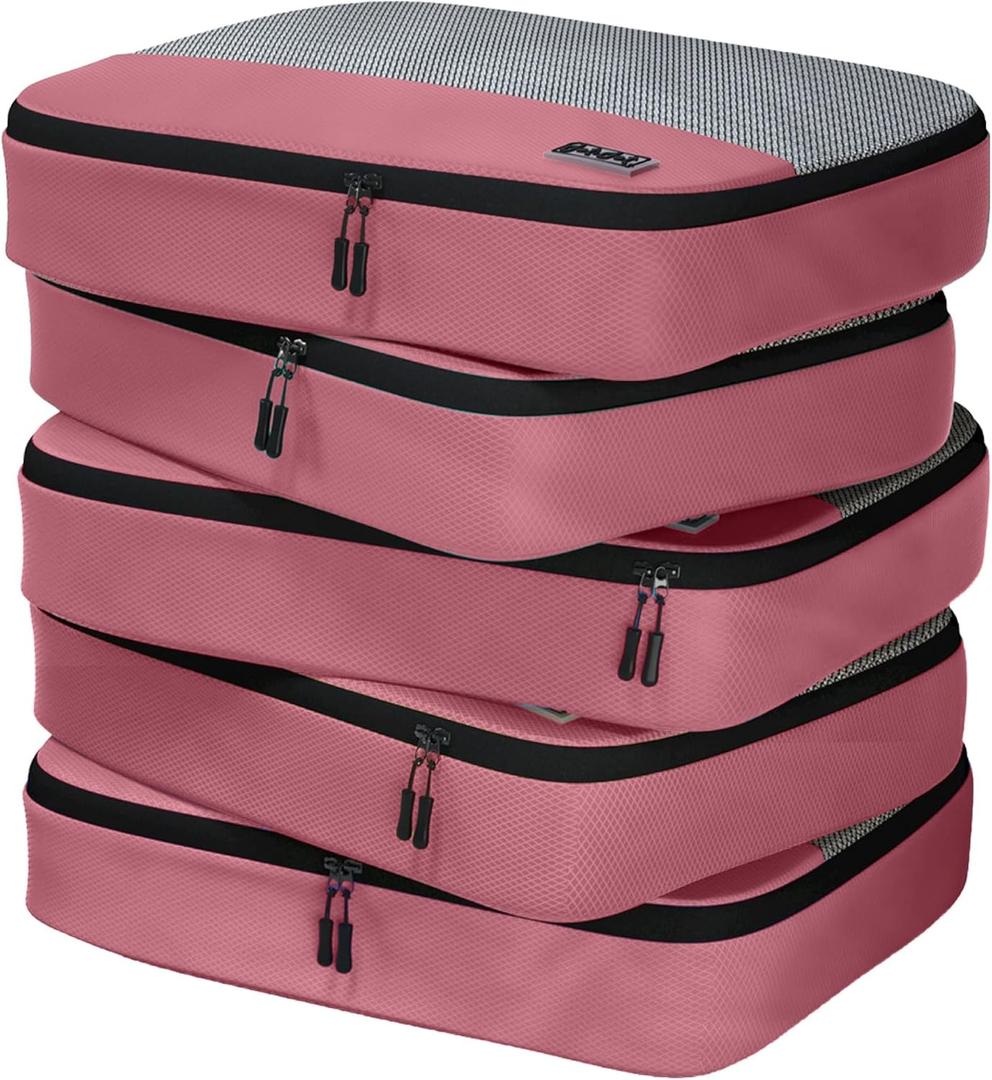 Large Packing Cubes for Suitcases - 5 Pcs set of Packing Cubes for Travel Carry on Suitcase Organizer Bags - Travel Cubes Organizer Bags for Luggage