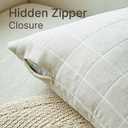 Decorative Chenille Plaid Throw Pillow Covers 12x20 Inch Set of 1 Vintage Check Couch Pillows Neutral Boho Farmhouse Cushion Covers Modern Home Decor for Sofa Bed Living Room Beige