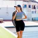 Leafigure 2 Pack Womens Biker Shorts with Pockets, High Waisted Yoga Shorts for Women Running Gym and Workout, L-XL