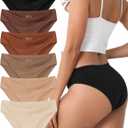 Women's Seamless Underwear 6-Pack, Like a Second Skin, No Show No Feel, Mid/Low Rise Bikini for Everyday Comfort (Medium, Multicolor - 5)