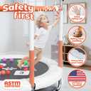 Happin® 55’’ Trampoline for Kids with Safety Enclosure, Indoor & Outdoor Toddler Trampoline, Ultra Safe Design with Multi Activity Accessories, Perfect Toddler Gift for Boys & Girls Ages 1–8