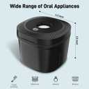 Ultrasonic Retainer Cleaner, Dental Cleaning Pod with U-V Lights, 45kHz Retainer Cleaner Machine for Dentures, Toothbrush Heads, Jewelry, Aligner, Night Mouth Guards (Black)