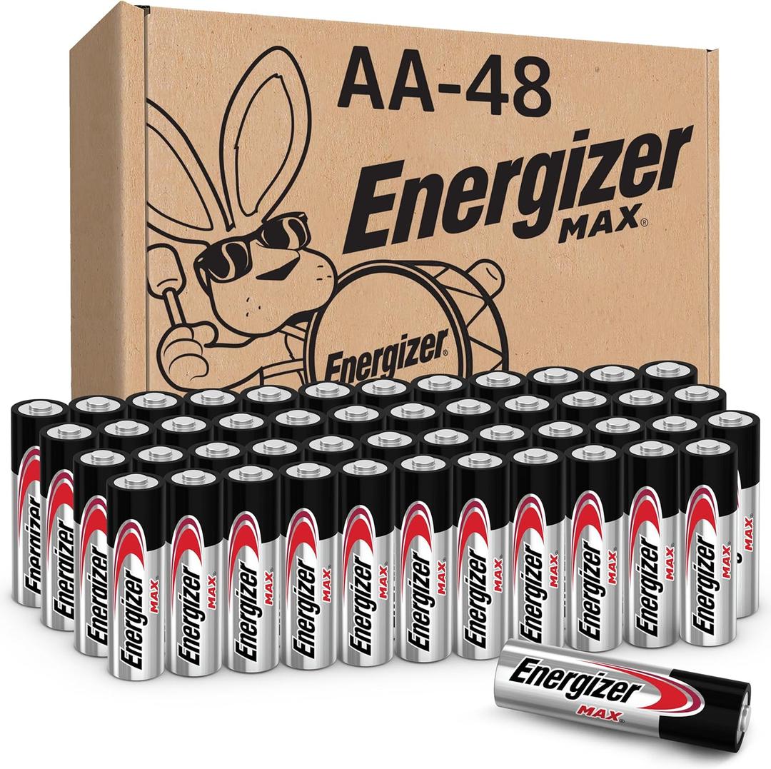Energizer MAX AA Batteries (48 Pack), Double A Alkaline Batteries