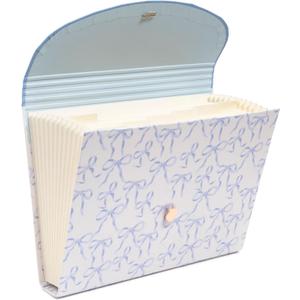U Brands 13-Pocket Accordion File Organizer, Letter Size, Expandable File Folder Folder (Charming Coquette)