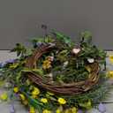 LSKYTOP Artificial Daisy Wreath 24Inch Front Door Wreath with Colorful Daisy Spring Wreaths Summer Wreath for Indoor Home Decor