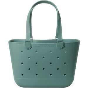 Simple Modern Large Beach Bag | Waterproof Getaway Rubber Tote with Zipper Pocket for Travel, Pool, Boat, Groceries, Sports | Laguna