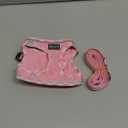 Mercano Soft Mesh Dog Harness and Leash Set, No-Chock Step-in Reflective Breathable Lightweight Easy Walk Vest Harnesses with Safety Buckle for Small Dogs, Cats (Pink, S)