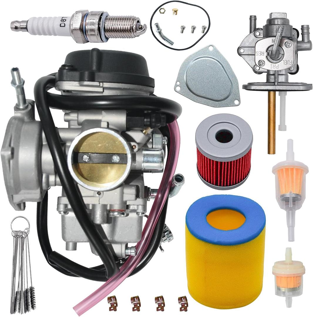 Lanigram LTZ400 Carburetor Fits for Suzuki Quadsport LT-Z 400 2003-2007 2003 2004 2005 2006 2007 ATV Quad Carb With Air Filter and Fuel Valve