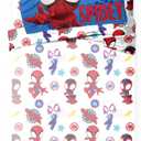 Jay Franco Kids Sheet Set with Fitted, Flat Sheets & Pillow Cover - Ultra-Soft Bedding with Pillowcase for Room Decor, White - Spidey & Friends, 3 Piece Twin
