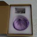 Large Crystal Diamond Paperweight with Stand Jewels Wedding Decorations Centerpieces Home Decor 3.15 inch (Purple) (80 mm)