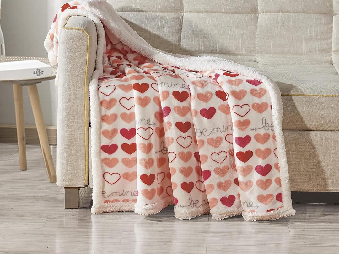 Elegant Comfort Reversible, Printed Sherpa Throw Blanket, All-Season Blanket- Super Soft, Cozy and Plush- Decorative Throw, Perfect for Lounging, 50 x 60 inches, Isabella Sherpa Throw Blanket