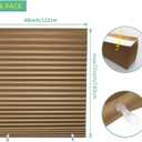 Changshade 6-Pack Pleated Paper Temporary Shades Light Filtering Cut to Size Temporary Paper Blinds for Indoor Windows of Office, Bedroom, Bathroom, Living Room, 48" W x 72" H, Brown