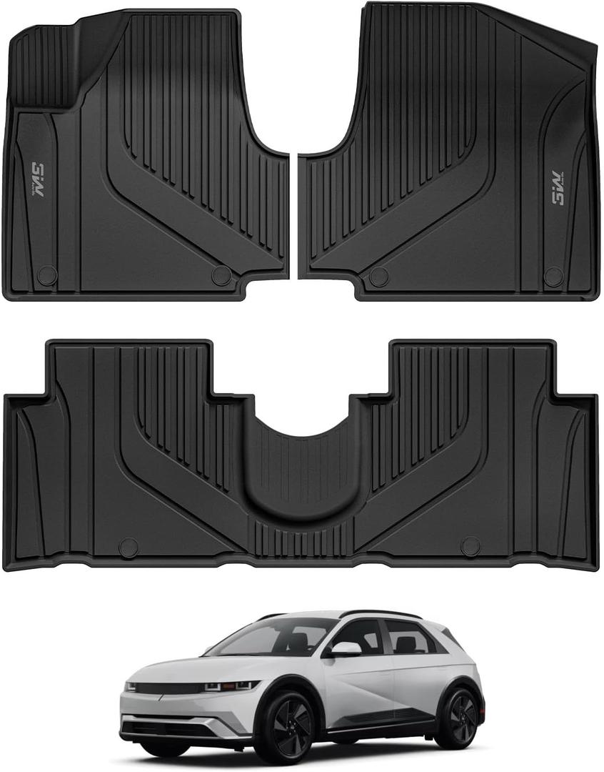 Floor Mats Custom for Audi Q7/SQ7 2017-2026 & Q8/SQ8 2019-2026 All Weather Protection TPE Heavy Duty Non-Slip Automotive Floor Liners Fits Front& 2nd Row Full Set Accessories（not for E-TRON）, 1) Hyundai loniq5 | 22-24 | 1st & 2nd Row