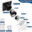 509 Through Wall Exhaust Fan 8 Inch 200 CFM with Aluminum Grease Filter
