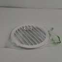 10" White Vent Cover - Aluminum - Industrial Round Air Vent Louver - Metal Soffit Vent with Screen - Mesh - Round Vent Grille for House Or Garage Wall- (10" Inch, White)