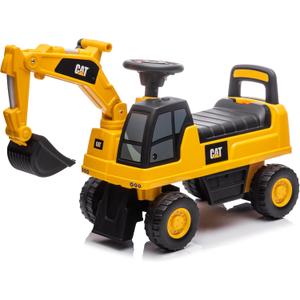 Best Ride On Cars CAT Excavator Push Car Licensed Caterpillar Ride-On Digger Toy for Kids with Rotating Bucket & Under-Seat Storage Construction Vehicle for Toddlers