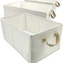 Pack of 3 Large Capacity Storage Bins Closet Organizer Sturdy Foldable Fabric Storage Boxes for Organizing Clothing,Sheets,Toys,Shelves Basket Storage Bin With Handles