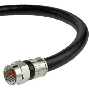  Mediabridge Coaxial Patch Cable (25 ft) Triple-Shielded, in-Wall Rated RG6 Cable with Compression Connectors, Set of 3 (2 Black, 1 White)