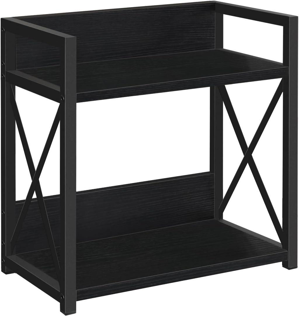 YINMIT Countertop Shelf Organizer,Coffee Bar Accessories,Spice Rack,Coffee Counter Shelf,2 Tier Coffee Organizer Station for Mugs,Cups,Cream,Syrup(Black, Large)