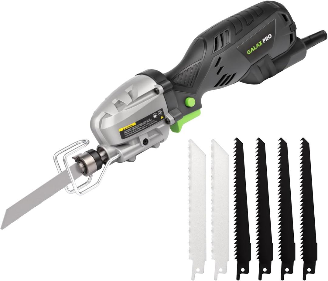 GALAX PRO reciprocating saw, 5.0 Amp Variable Speed Corded Reciprocating Saw, 3000spm, stroke length  Maximum cutting capacity 4  Used for wood cutting and metal cutting