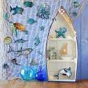 Wesiti 20 Pcs Wooden Fish Wall Decor Beach Decoration Coastal Wall Art Nautical Fish Turtle Seahorse Ocean Walls Art Sea Life Themed Beach Decor for Home Vintage Ornament for Home Bedroom Decoration