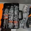 Preciva 3-Size Grommet Tool Kit - 1/2" 1/4" 3/8" Hole Punch & Eyelet Setting Tool with 300Pcs Grommets | Handheld Eyelet Plier for Tarps, Tents, Canvas, Vinyl & Leather Crafting