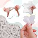 82Pcs Self Adhesive Pearl Letter Patches (A-Z),Number Patch 0-9,Glitter Pearl Letter Patches Rhinestone Applique for DIY Clothes, Bags, Shoes White