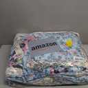 Brilliant Sunshine Lilac Rose Toile Quilt Set, 2-Piece Bedding Sets, Traditional Lively Patchwork Design, Washable, Reversible Bedspread, Soft Lightweight Coverlet, All-Season, Twin/Twin XL, Egg Blue