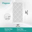 10x20x1 Air Filter MERV 8 MPR 600 (4 Pack) Pleated HVAC Furnace Filters for Home Air Conditioner AC Heating System (Exact Dimensions: 9.75"L x 19.75"W x 0.75"Th)
