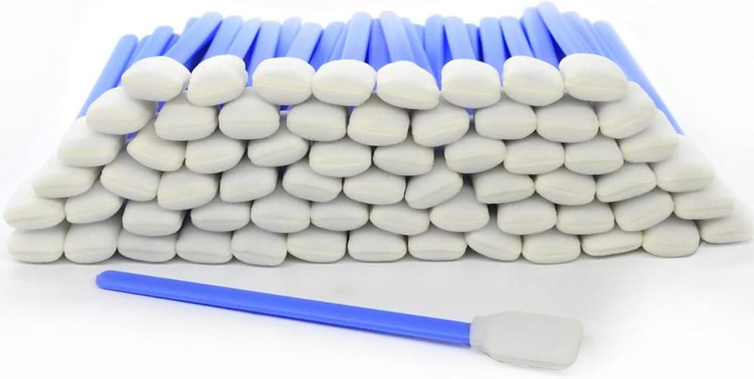 Wellgler's Foam Cleaning SwabsDust-Free Cleaning Sponge Tip Swabs for Printer Heads, Scanners, Camera Lenses, Electronics, Lab,Chip Hard Disk Industries, Optical Equipment(100pcs)