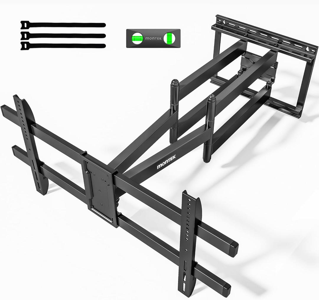 MonTEK Long Arm TV Wall Mount for Most 43-90 Inch TVs, 42.5 Inch Long Extension TV Mount Swivel and Tilt, Full Motion Wall Mount Tv Bracket Fit Max VESA 800 x 400mm, Up to 132 lbs, 16,18 Studs