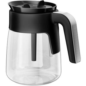 12 Cup Coffee Pot Replacement for Ninja Coffee Maker CFP101 CFP201 CFP301 CFN601 CFP250A CFP300 CFP307, Glass Carafe Replacement with Brew-Through Lid, Ninja Coffee Pot Replacement with Sturdy Handle
