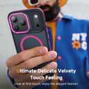 Magnetic 3 in 1 for iPhone 17 Pro Max Case, [Omni-Directional Protection] with 1x Screen Protector + 1x Camera Cover, [Seamless Work with Magsafe] Protective Silm Case for iPhone 17 Pro Max Hot Pink