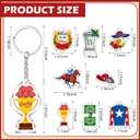 Equsion 48 Pcs Horse Racing Keychain Party Favors Run for The Roses Acrylic Keychain Bulk Derby Party Decorations for Horse Lovers Jockey Silks & Horseshoe Gifts Equestrian Birthday School Rewards